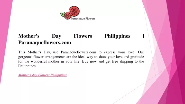 mother s day flowers philippines paranaqueflowers