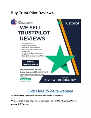 Buy Trust Pilot Reviews