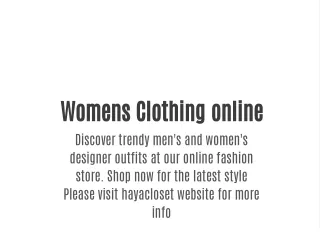 Mens Clothing online