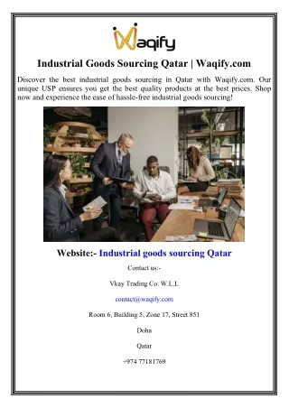 Industrial Goods Sourcing Qatar Waqify.com