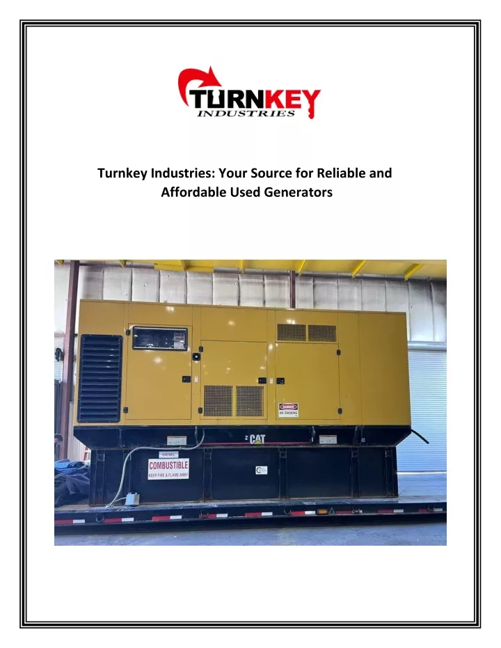 turnkey industries your source for reliable