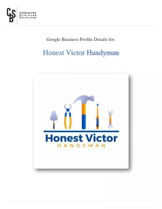 Honest Victor Handyman