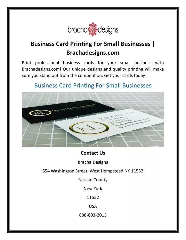 business card printing for small businesses