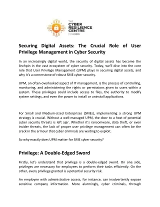 securing digital assets the crucial role of user