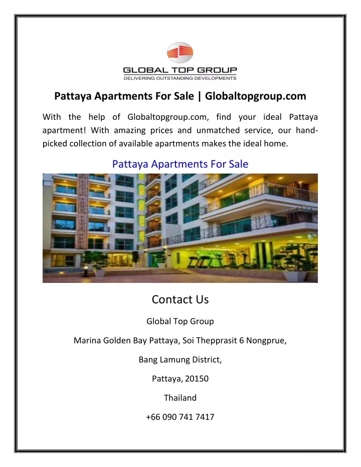 pattaya apartments for sale globaltopgroup com