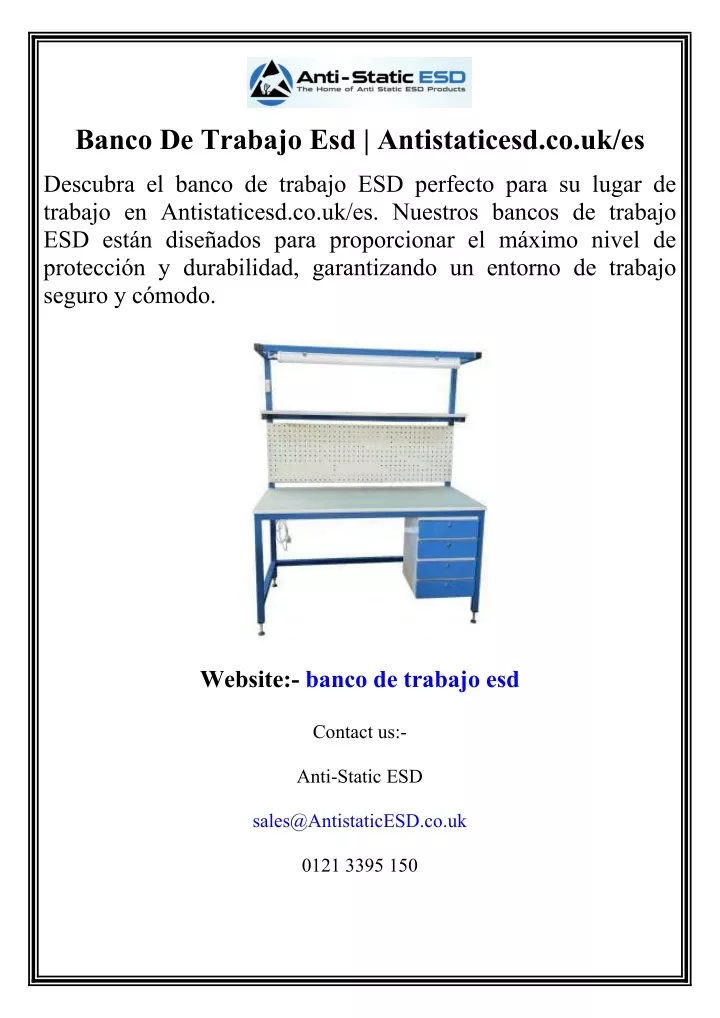 banco de trabajo esd antistaticesd co uk es