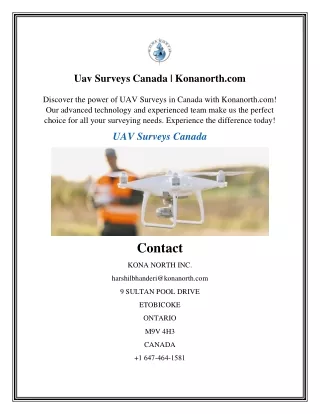 Uav Surveys Canada  Konanorth