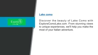 Lake como Explorecomolake.com