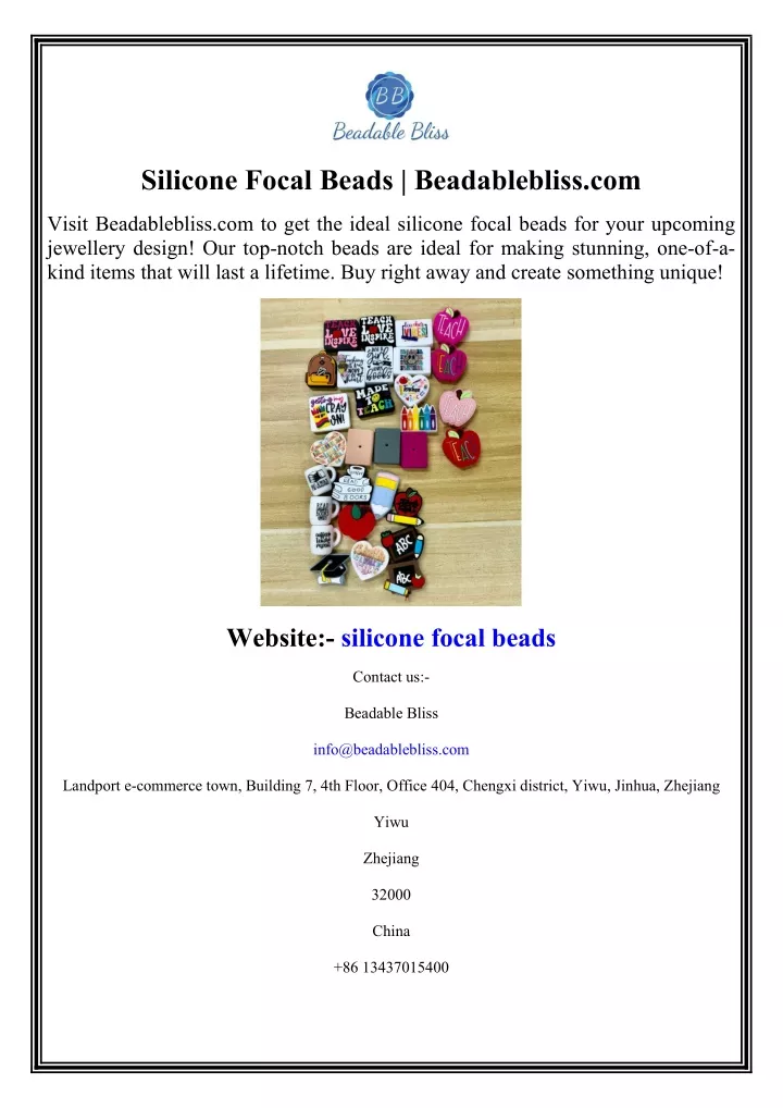 silicone focal beads beadablebliss com