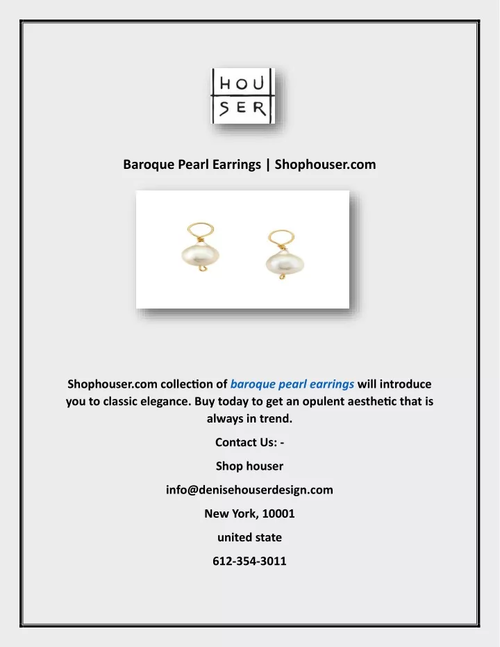 baroque pearl earrings shophouser com