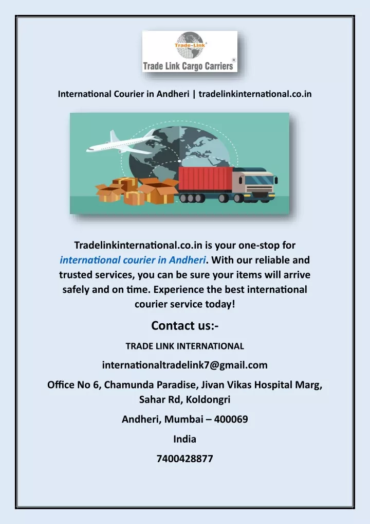 international courier in andheri