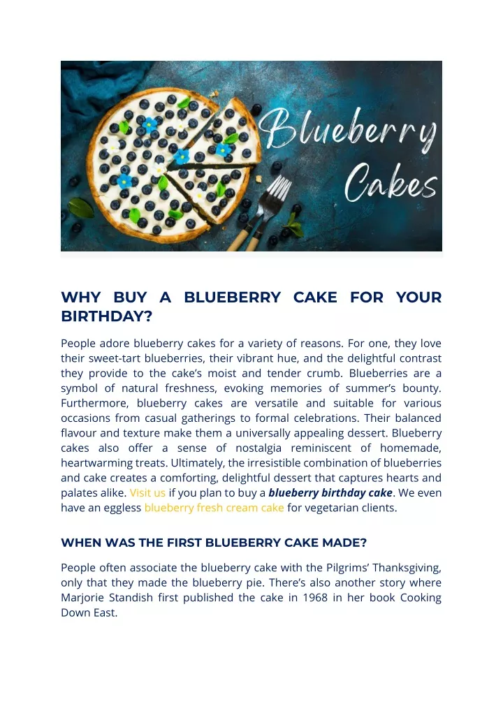 why buy a blueberry cake for your birthday