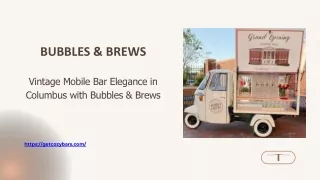 Vintage Mobile Bar Elegance in Columbus with Bubbles & Brews