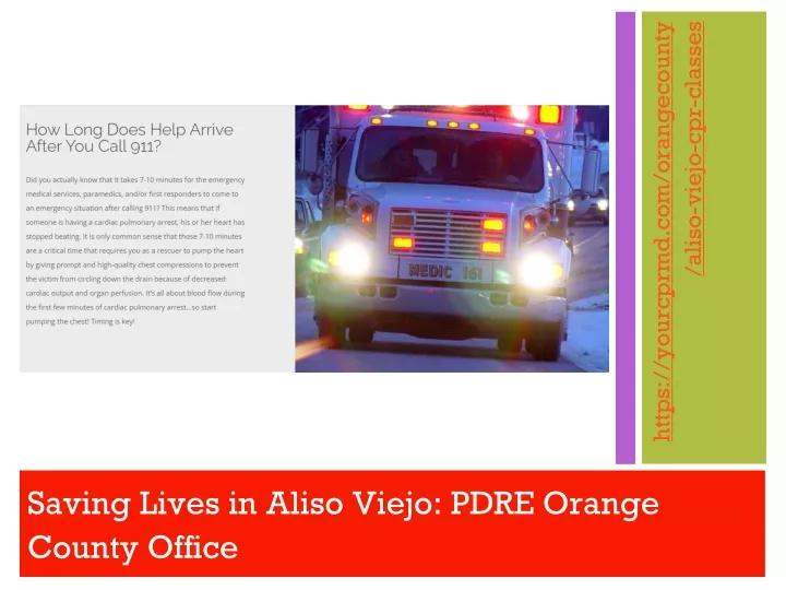 saving lives in aliso viejo pdre orange county