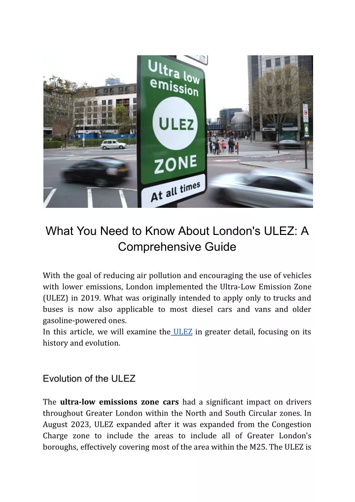 what you need to know about london s ulez