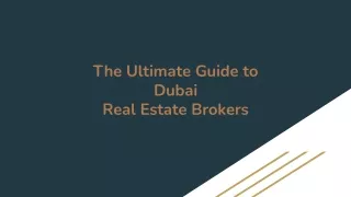 The Complete Directory of Real Estate Brokers in Dubai