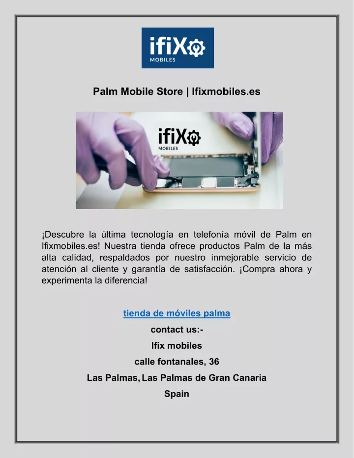 palm mobile store ifixmobiles es