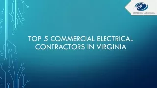 Top 5 Commercial Electrical Contractors in Virginia