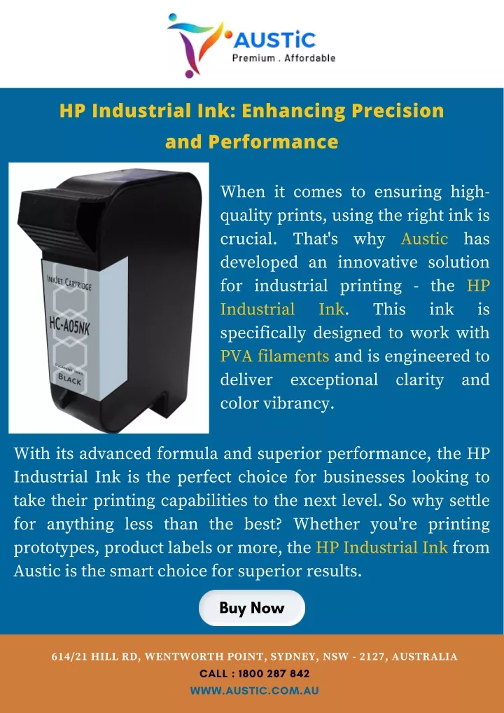 hp industrial ink enhancing precision