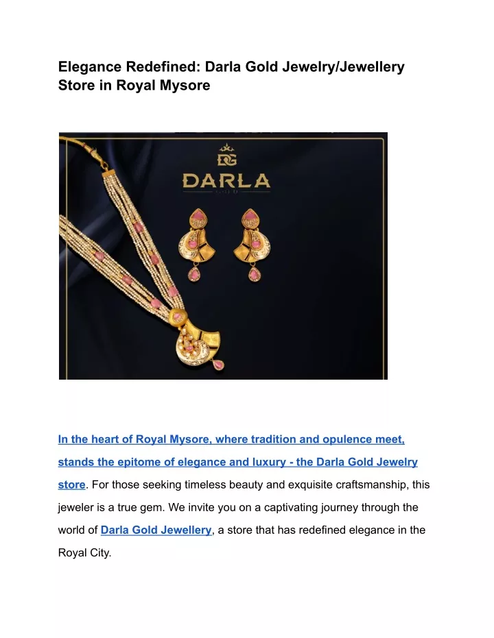 elegance redefined darla gold jewelry jewellery