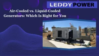 Air-Cooled vs. Liquid-Cooled Generators Which Is Right for You