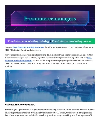 e commercemanagers e commercemanagers