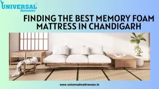 Finding the Best Memory Foam Mattress in Chandigarh
