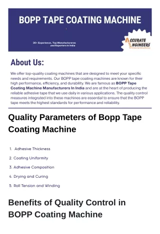 Watch the Document on the Bopp Tape Coating Machine