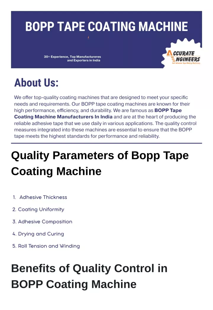 bopp tape coating machine