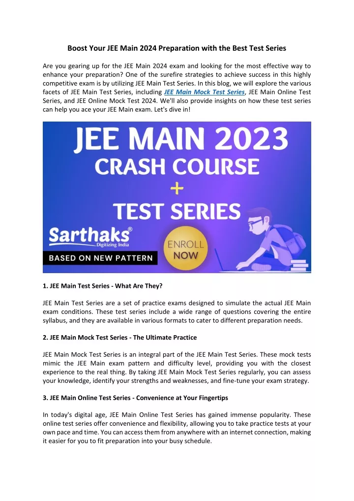 boost your jee main 2024 preparation with