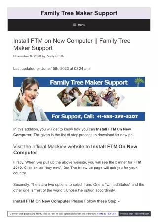 family tree maker support