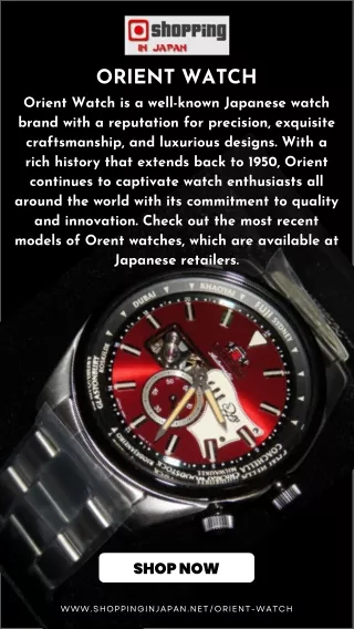 Orient Watches From Shopping In Japan