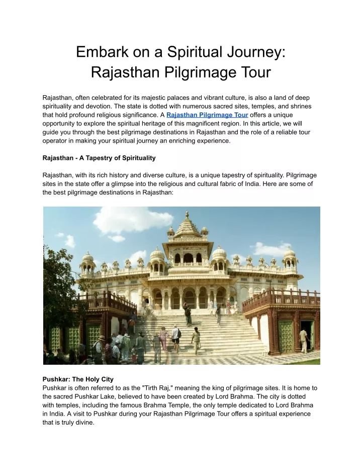 embark on a spiritual journey rajasthan