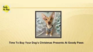 Time To Buy Your Dog’s Christmas Presents At Goody Paws