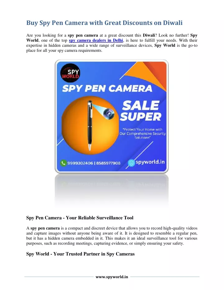 buy spy pen camera with great discounts on diwali