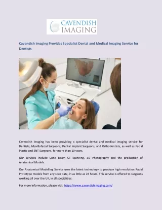 cavendish imaging provides specialist dental