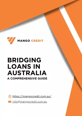 Bridging Loans in Australia A Comprehensive Guide