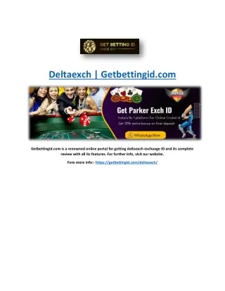 deltaexch getbettingid com