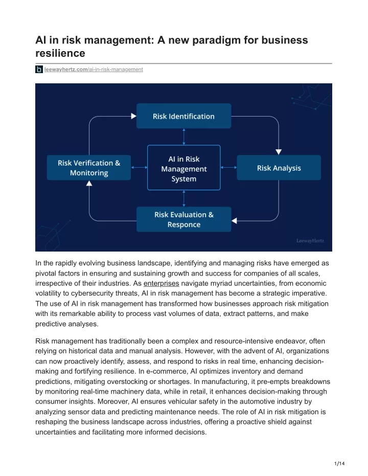 ai in risk management a new paradigm for business