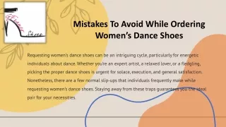 Mistakes To Avoid While Ordering Women’s Dance Shoes