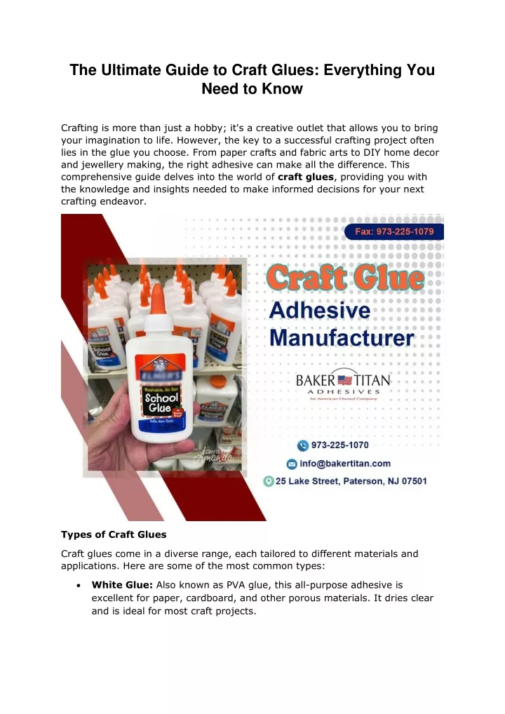 the ultimate guide to craft glues everything