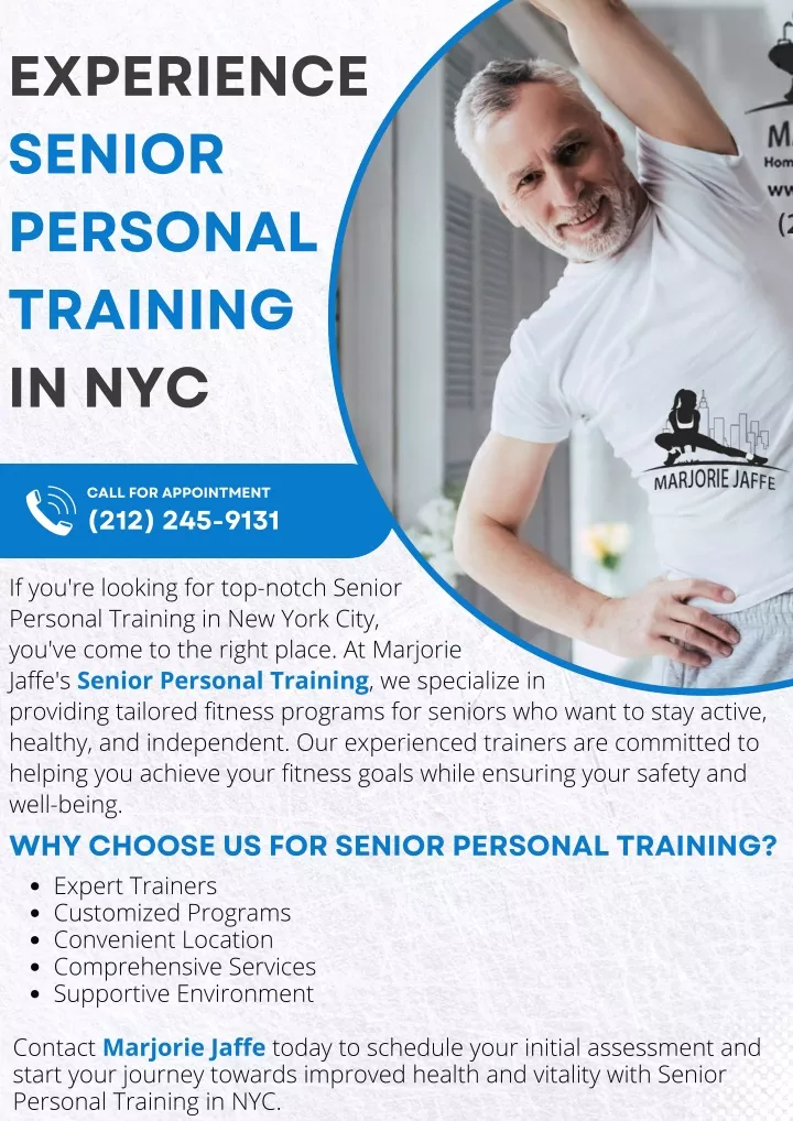 experience senior personal training in nyc