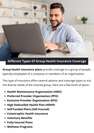 Different Types Of Group Health Insurance Coverage