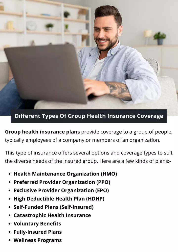 different types of group health insurance coverage