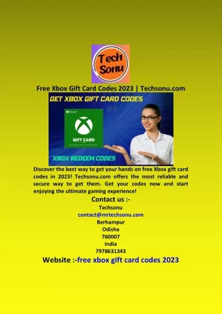 free xbox gift card codes 2023 techsonu com