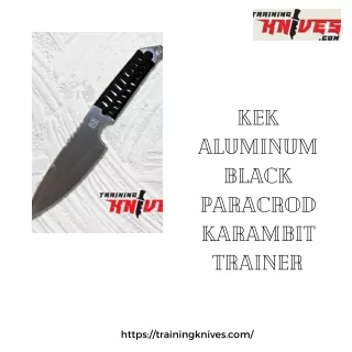 KEK Aluminum Black Paracrod Karambit Trainer