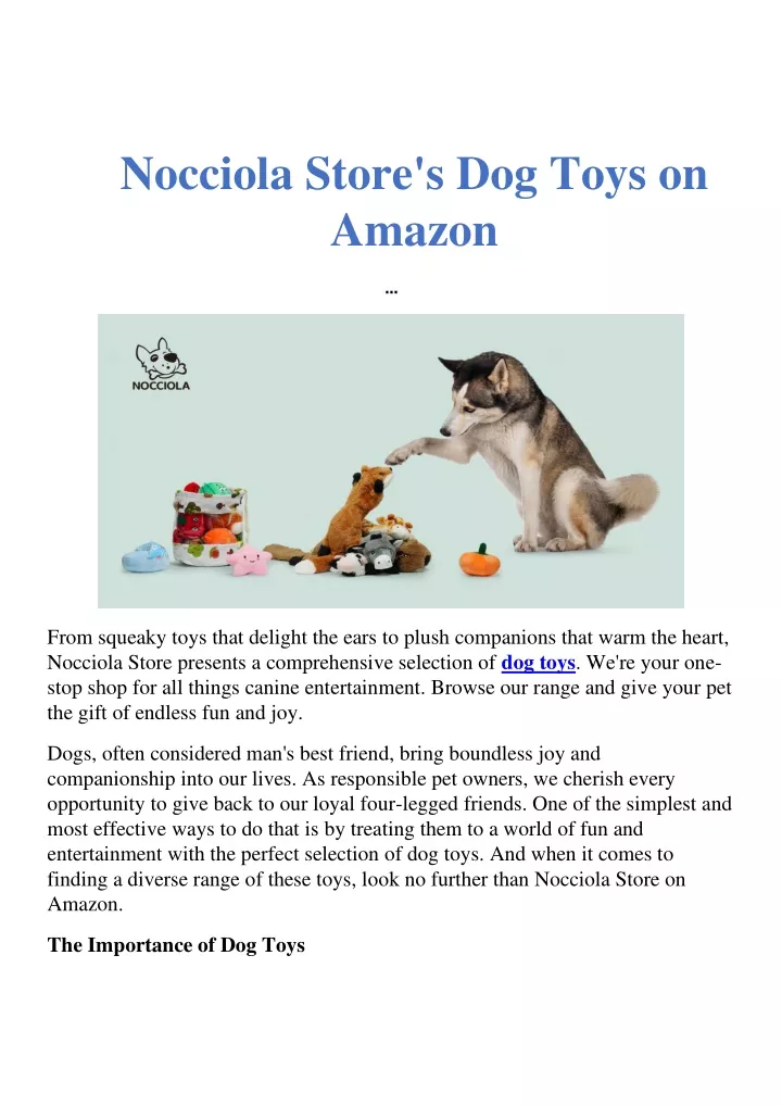 nocciola store s dog toys on amazon