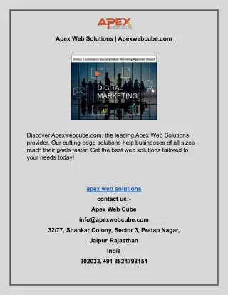 apex web solutions apexwebcube com