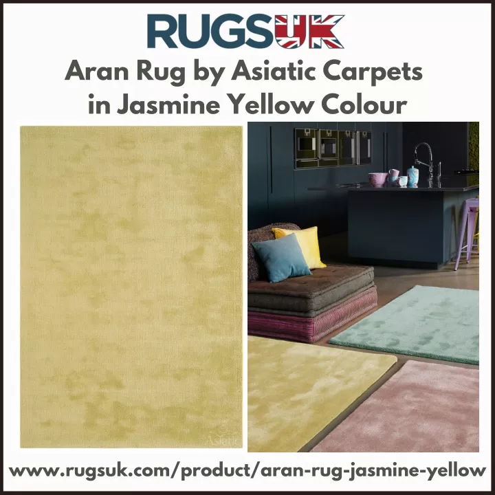aran rug by asiatic carpets in jasmine yellow