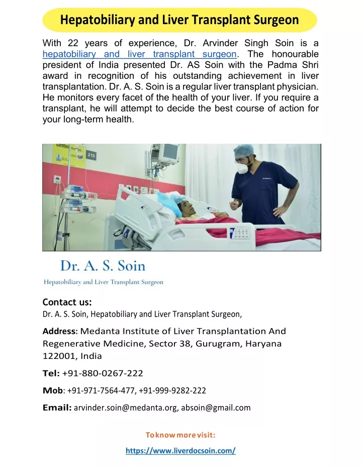 hepatobiliary and liver transplant surgeon india